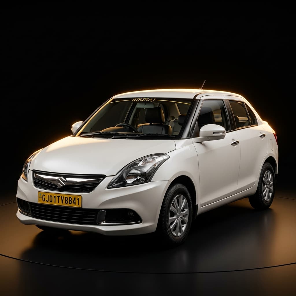 Swift Dzire cab for hire in Jamnagar — 4 seater AC taxi available 24/7